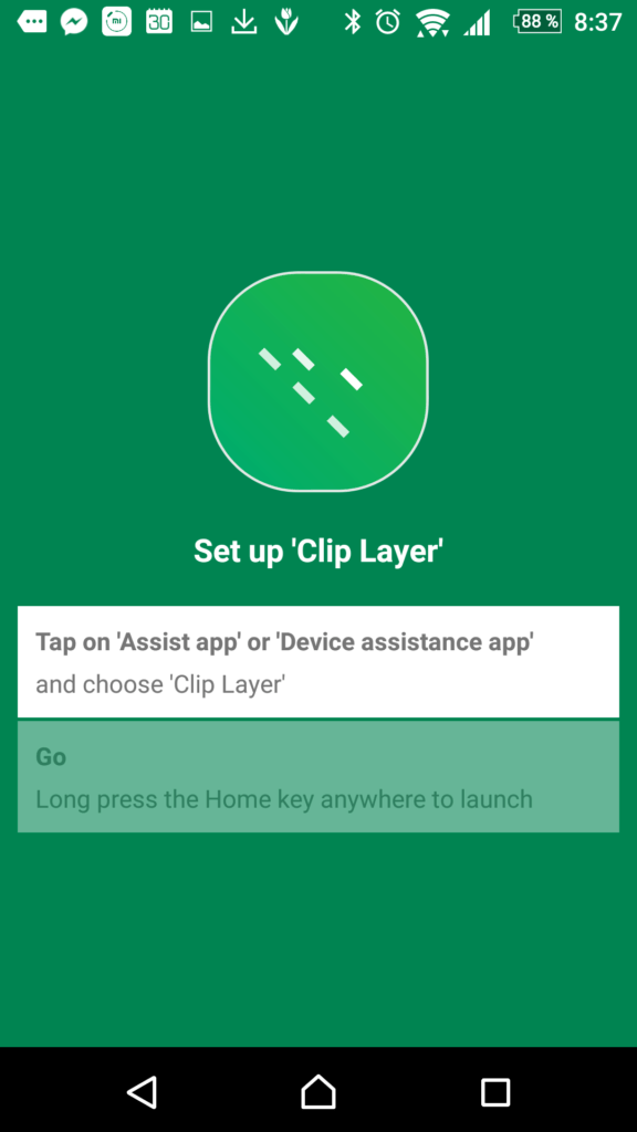 První spuštění aplikace Clip Layer