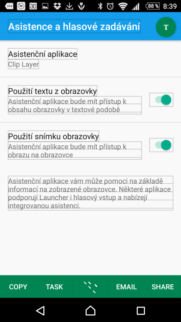 Microsoft Clip Layer pozná bloky textu