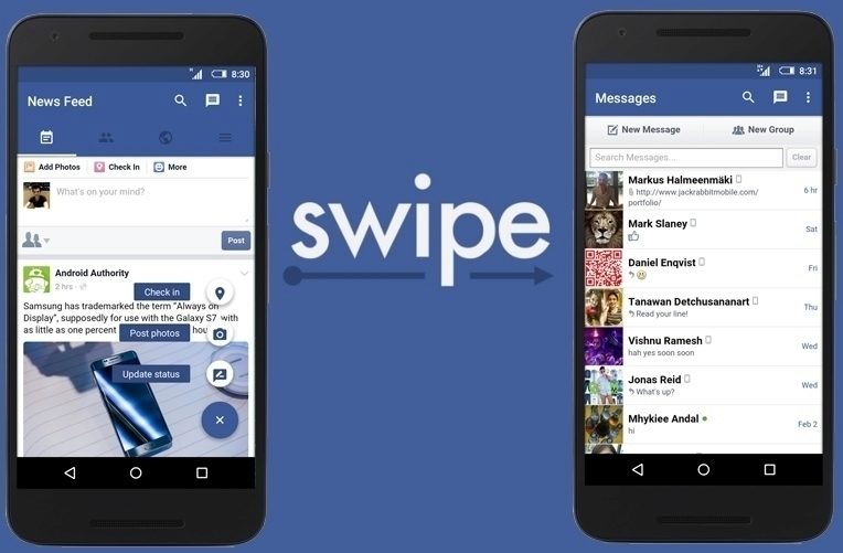 Swipe for Facebook