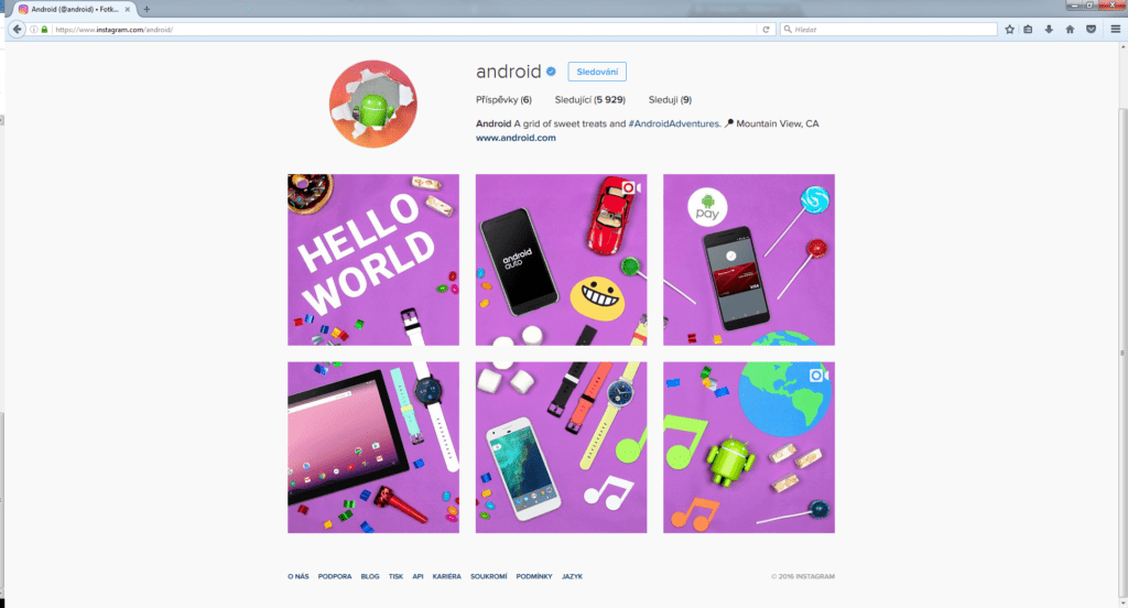 Android má oficiální účet na Instagramu