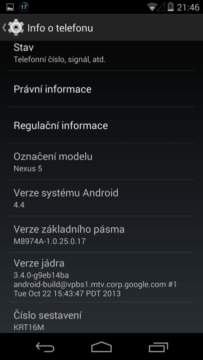 Holo UI na telefonu Nexus 5