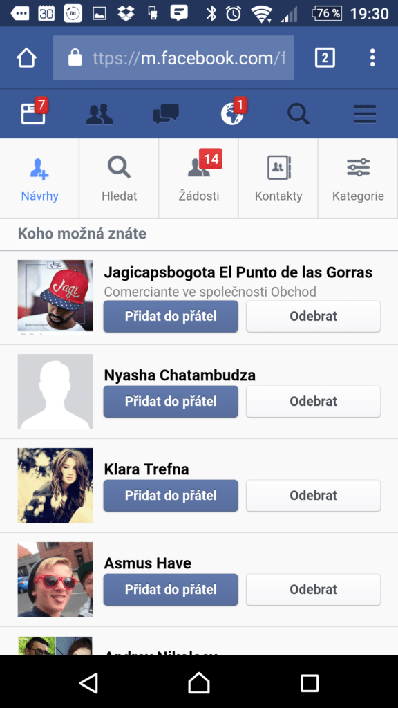 Doporučení přátelé