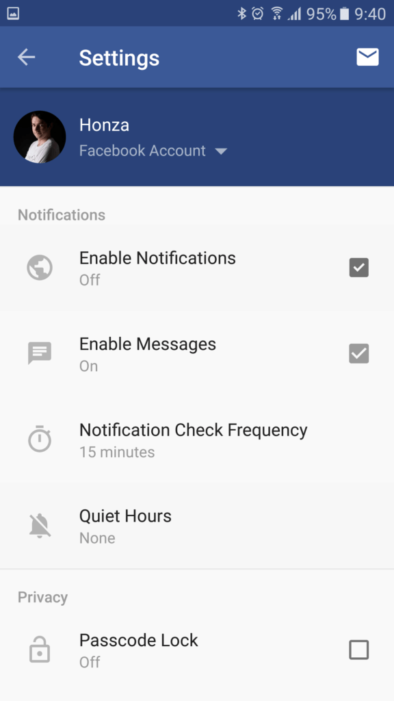 Aplikace Friendly for Facebook 10