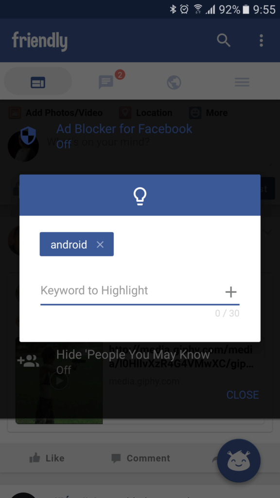 Aplikace Friendly for Facebook 18