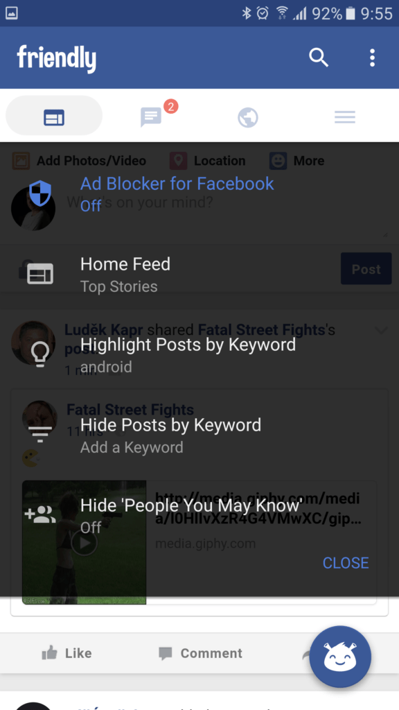 Aplikace Friendly for Facebook 19