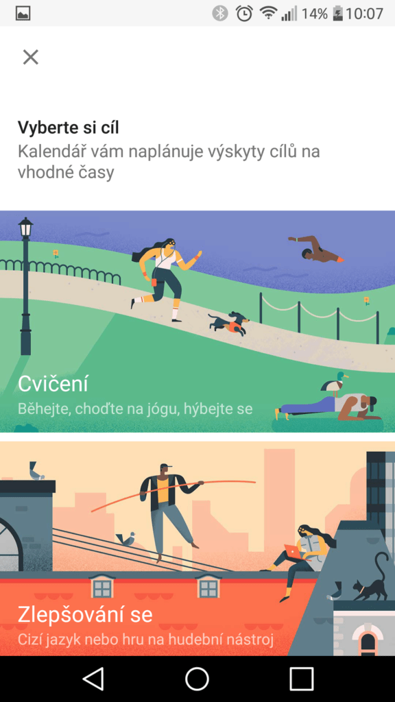 Google kalendář cíle 2