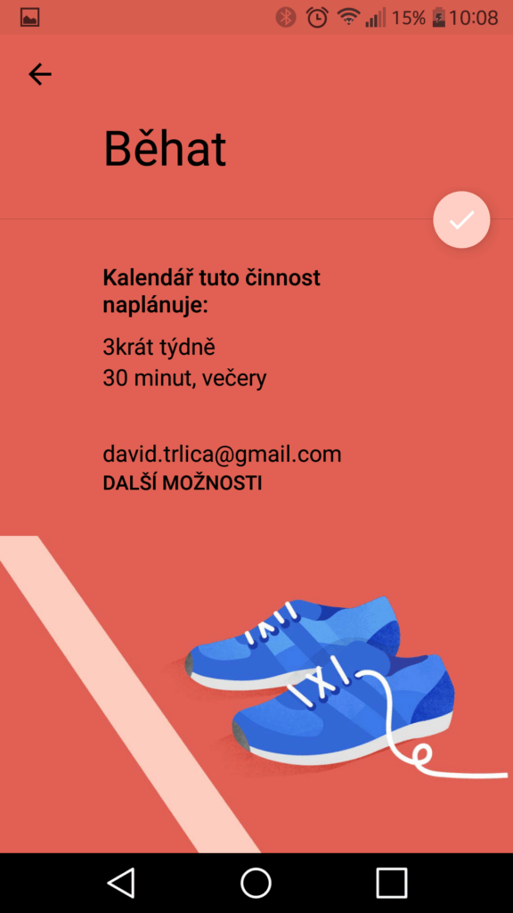 Google kalendář cíle 6