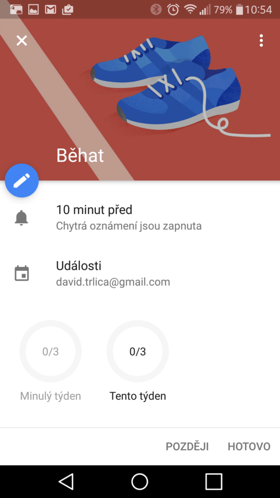 Google kalendář cíle 7