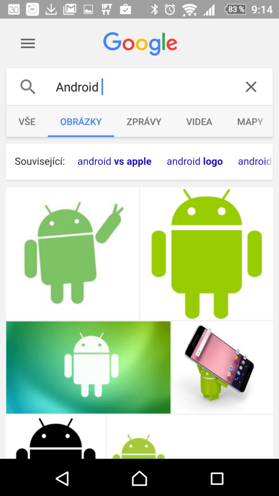 Vyhledávání Google se starým našeptávačem