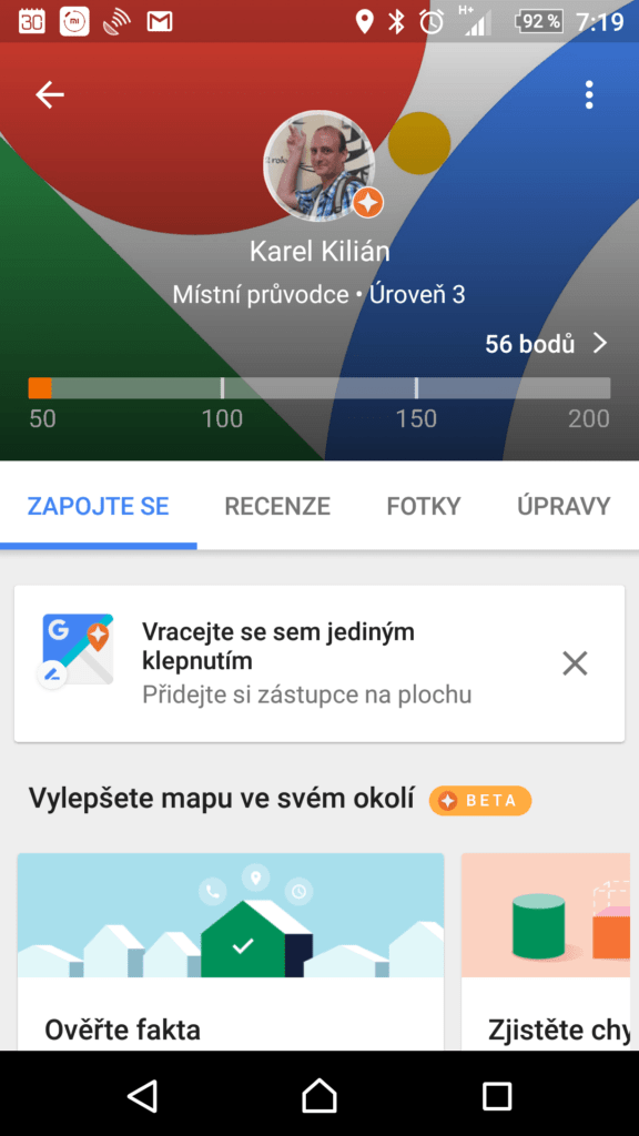 Přidání zkratky Přispět