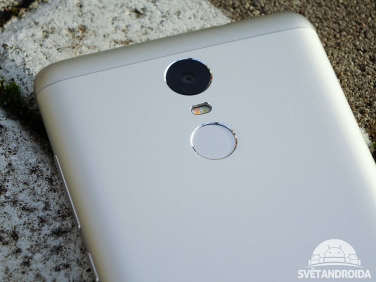 Xiaomi Redmi Note 3 - konstrukce, čtečka otisků prstů