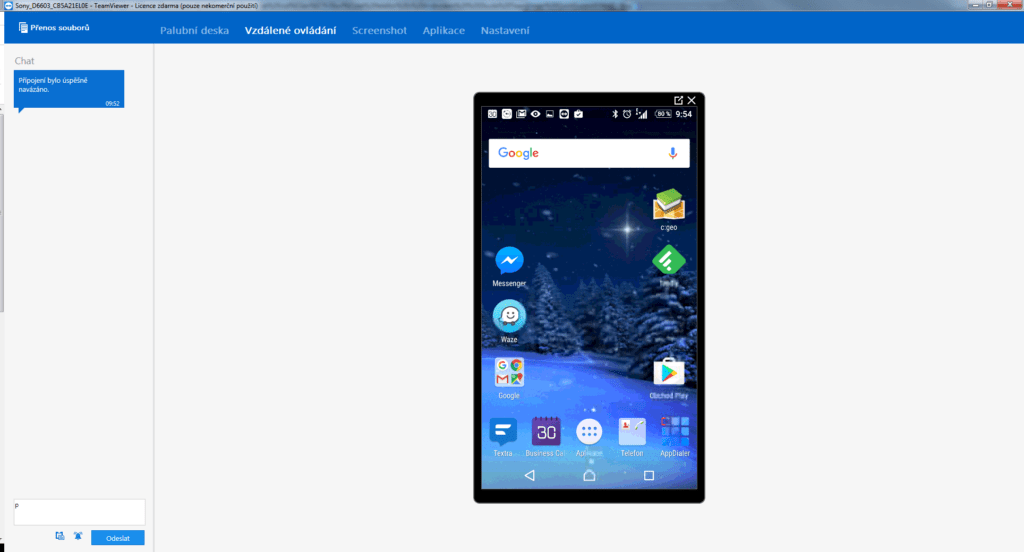 Nyní můžete s telefonem pracovat tak, jako byste ho měli v ruce