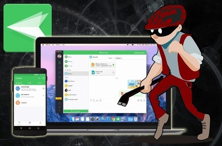 v aplikaci airdroid nalezeny diry ico