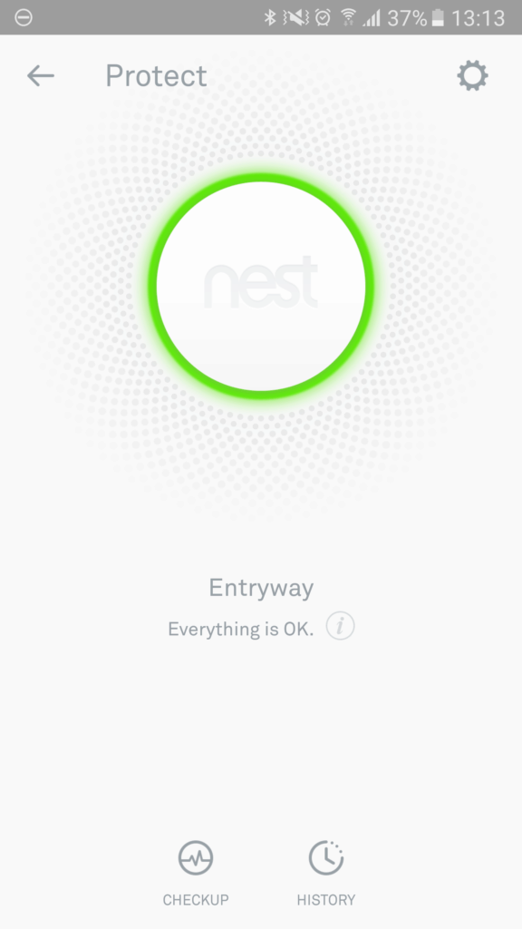 Nest Protect aplikace nastaveni 1