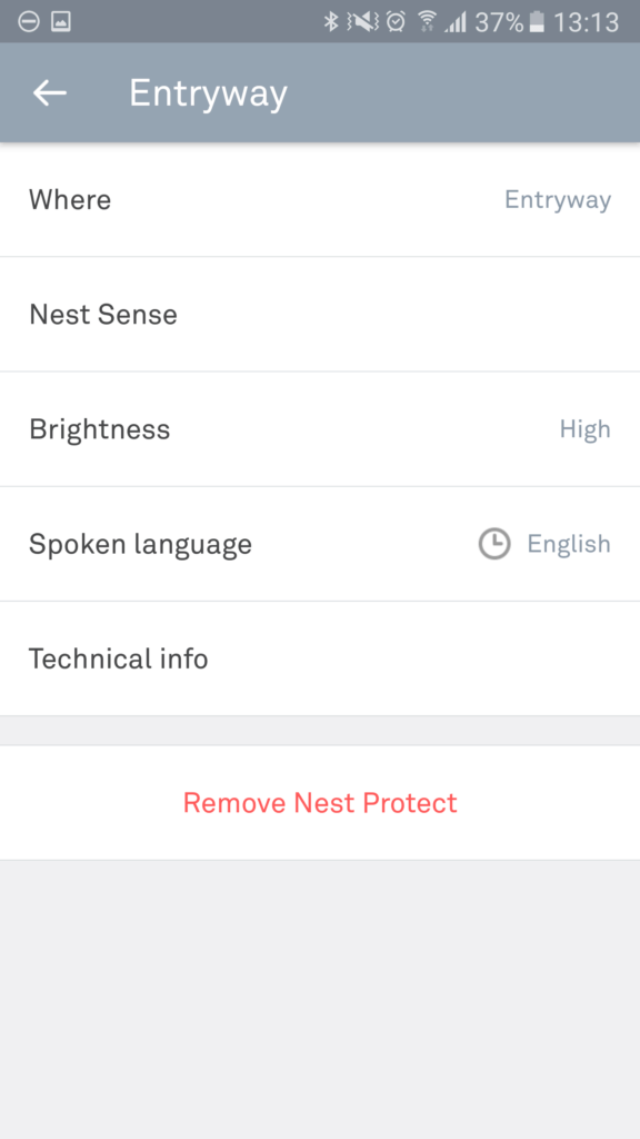 Nest Protect aplikace nastaveni 3