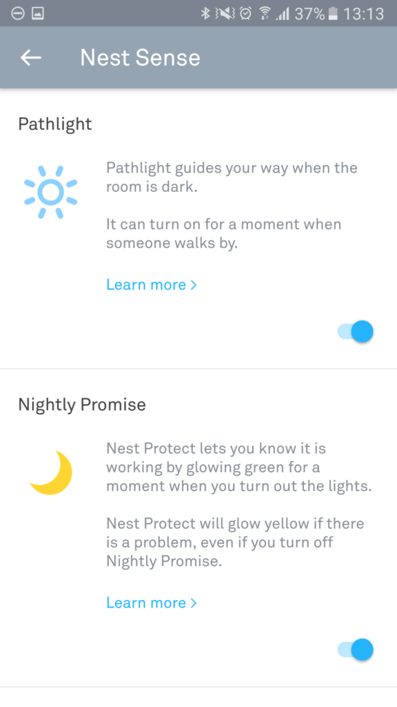 Nest Protect aplikace nastaveni 4