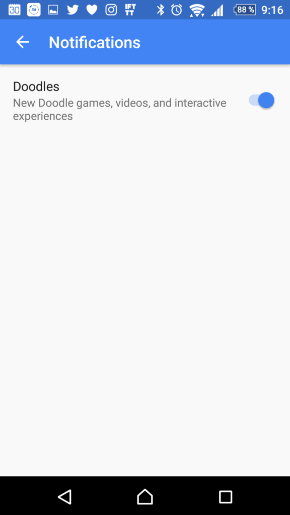 Upozornění na nové Doodle