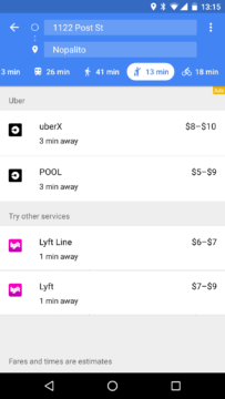 Původní provedení služeb Uber a Lyft