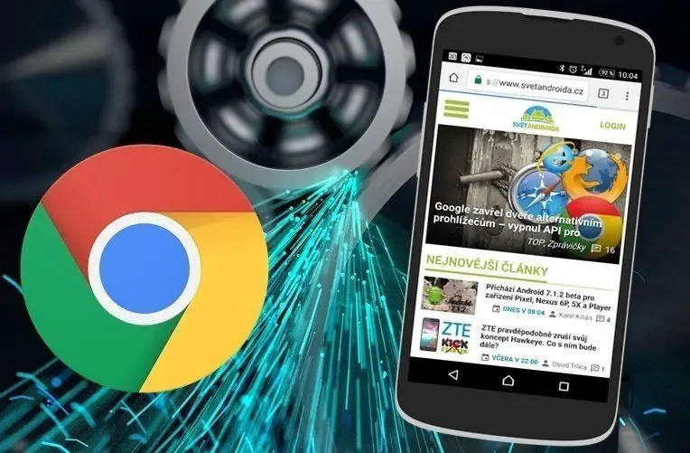 google optimalizuje prohlizec chrome ico