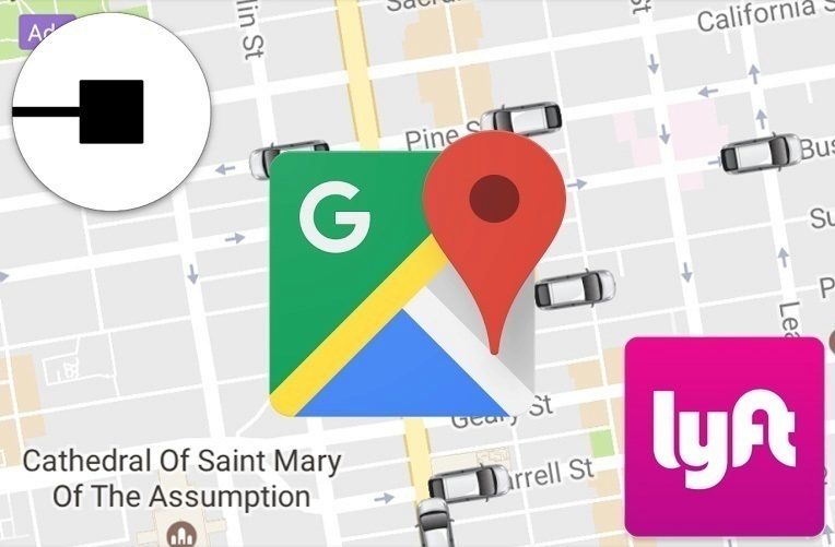 mapy google uber a lyft ico