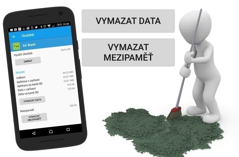vymazat data vymazat mezipamet ico