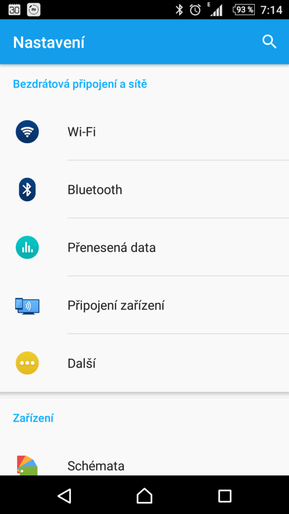 V sekci Bluetooth