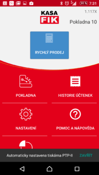 Úvodní obrazovka Úvodní obrazovka