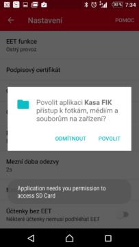 Nahrávání certifikátu - přístup Nahrávání certifikátu - přístup