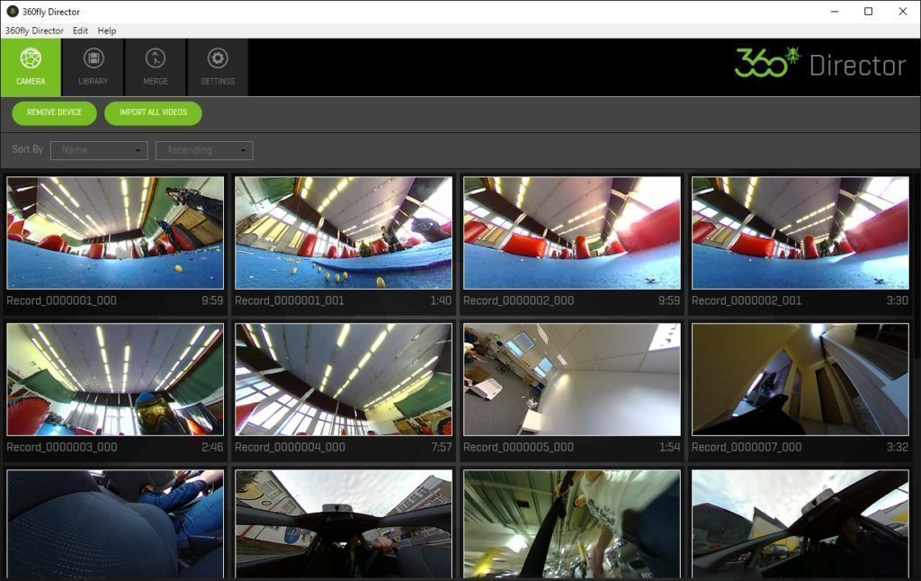 360Fly aplikace prostředí
