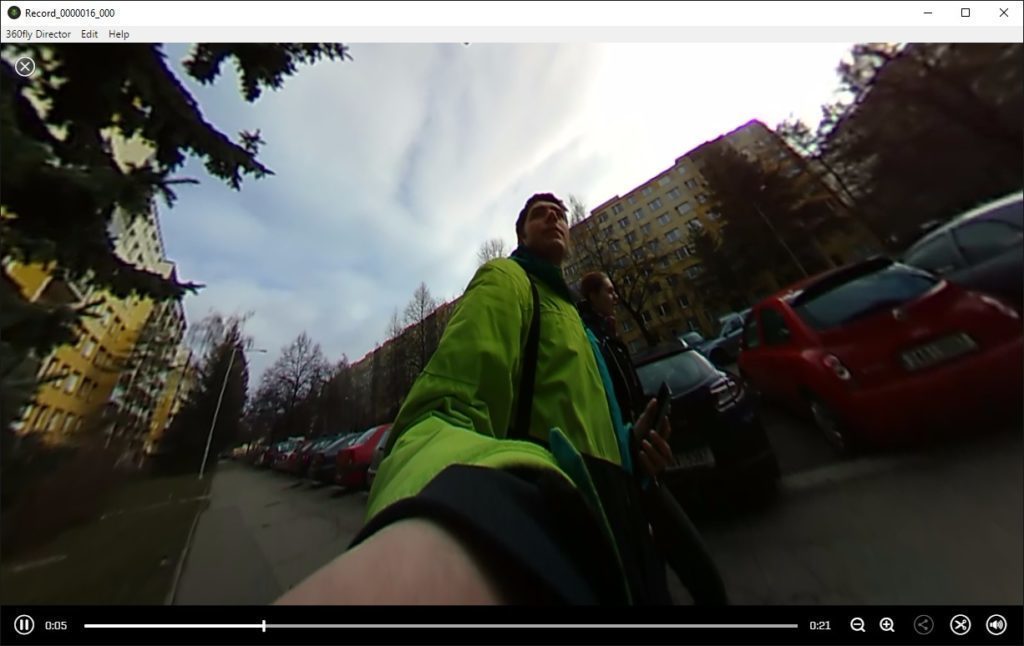 360Fly aplikace přehrávání