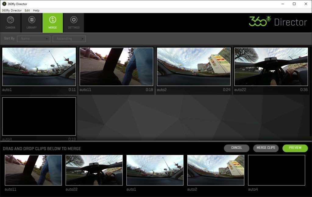 360Fly aplikace střih