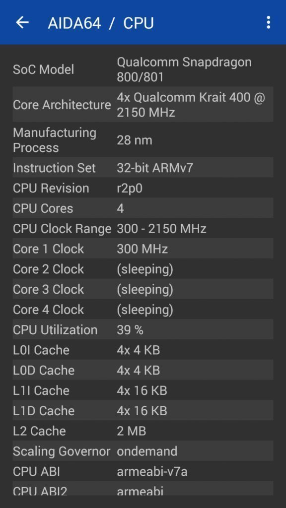 Amazon Fire Phone CPU