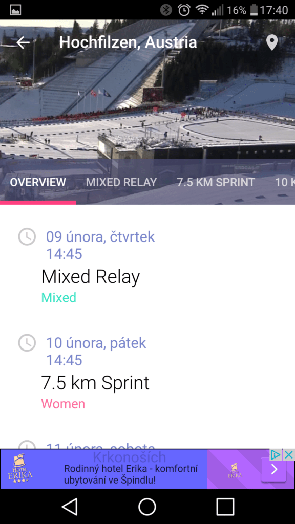 Biatlon aplikace 2