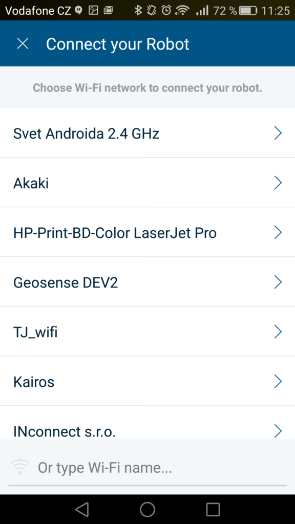 Neato Botvac Connected apliakce úvodní spárování 5