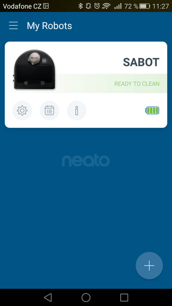 Neato Botvac Connected apliakce úvodní spárování 7