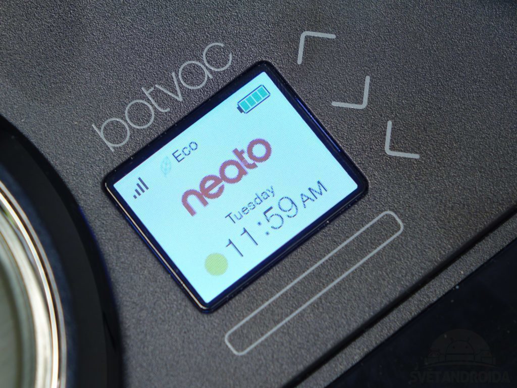Neato Botvac Connected konstrukce displej 1