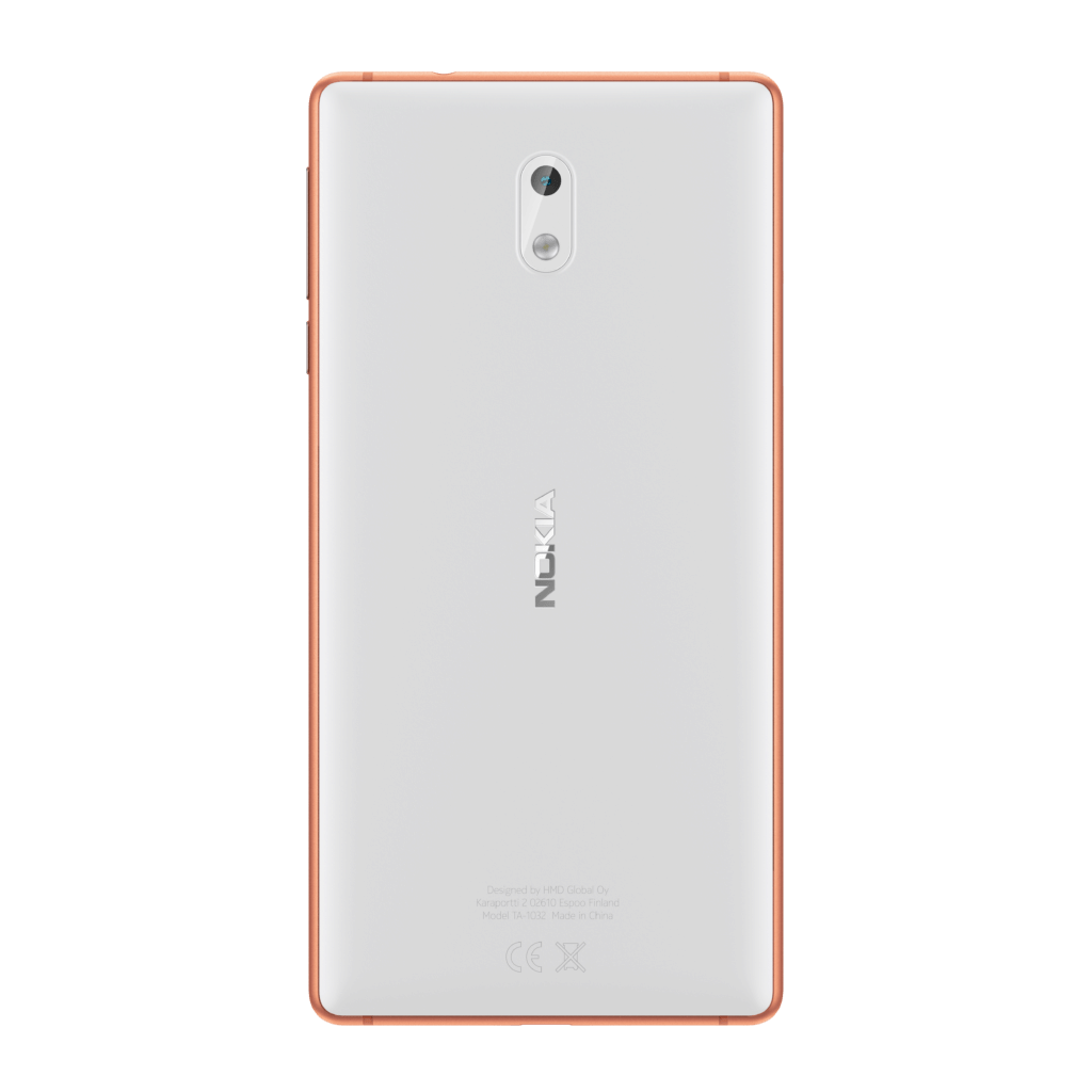 Nokia 3 Copper White back