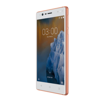 Nokia 3 Copper White front