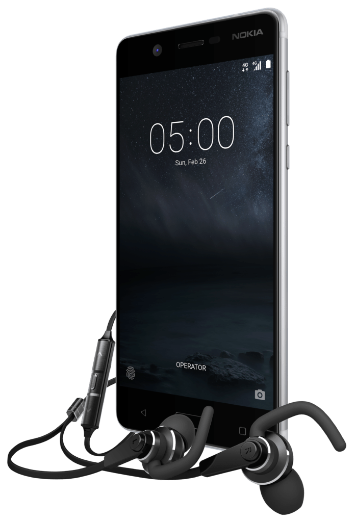 Nokia 5 with Nokia Sport Headset WH 501