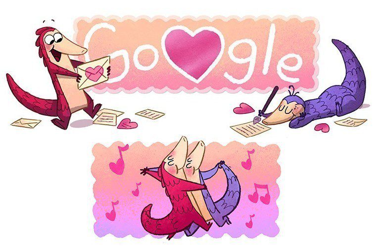 Valentýn Google Doodle