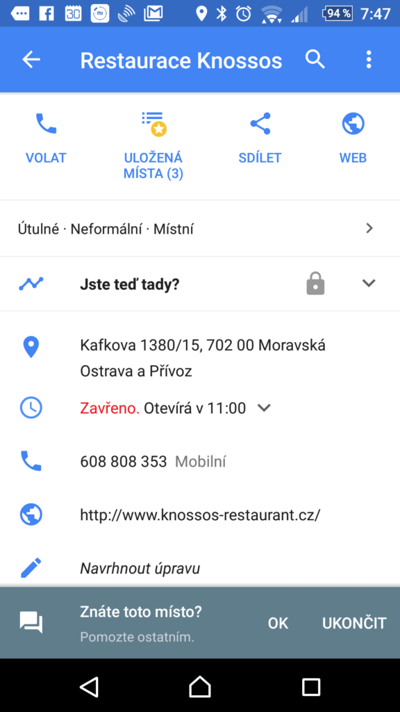 Nejnovější Mapy Google umí sdílet
