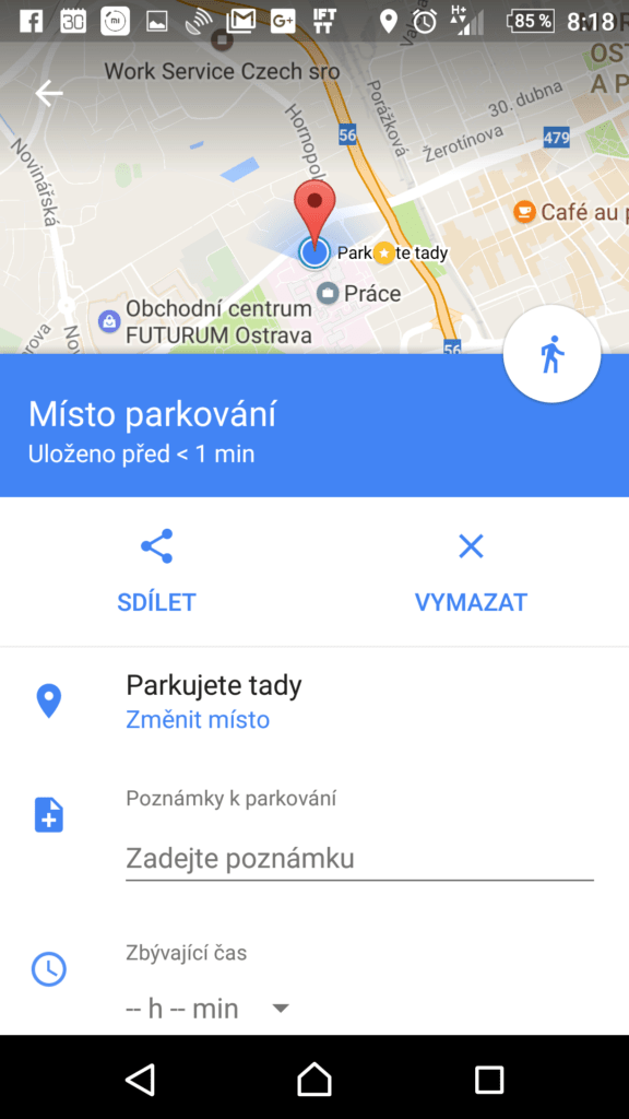 Přidání dalších informací