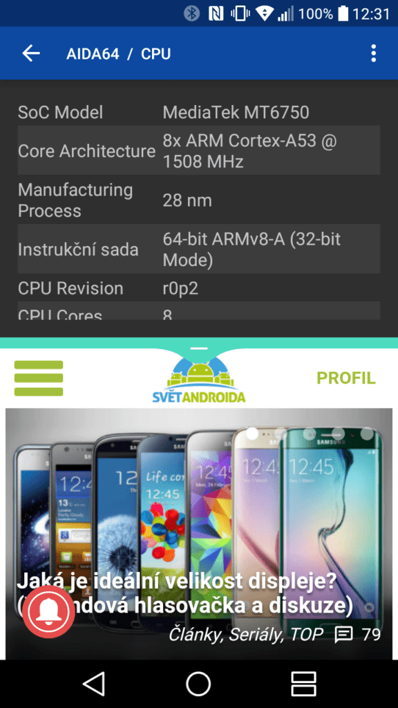 LG K10 2017 dvojitá obrazovka