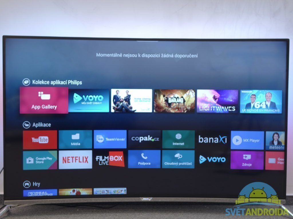 Philips 55PUS8700 menu televize 3