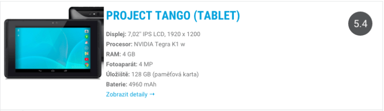 Project Tango tablet - katalog Project Tango tablet - katalog