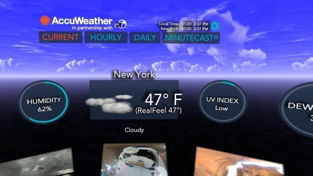 AccuWeather pro Gear VR