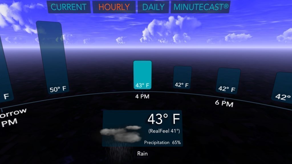 AccuWeather přináší předpověď počasí ve virtuální realitě