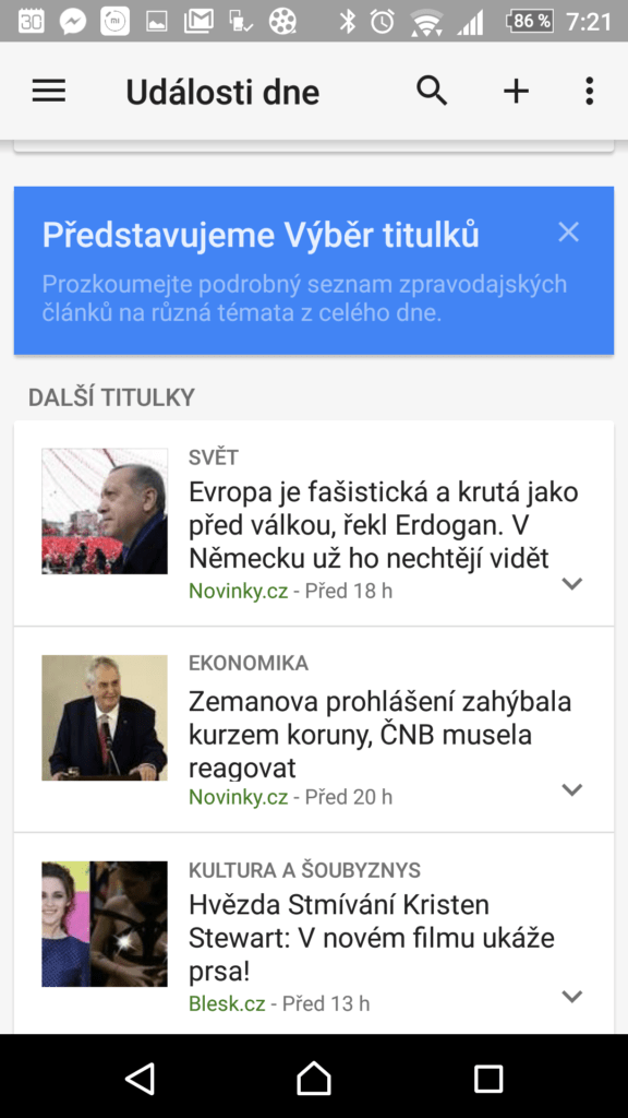 Nabídka Další titulky
