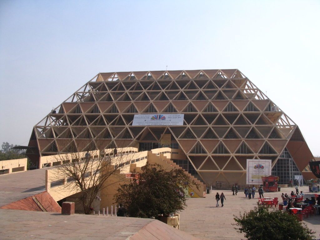 Areál výstaviště Pragati Maidan v indickém Novém Dillí