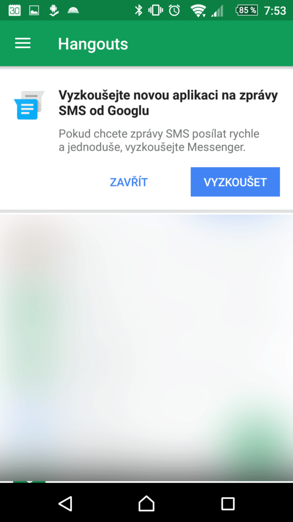 Hangouts nabízí přechod na Messenger